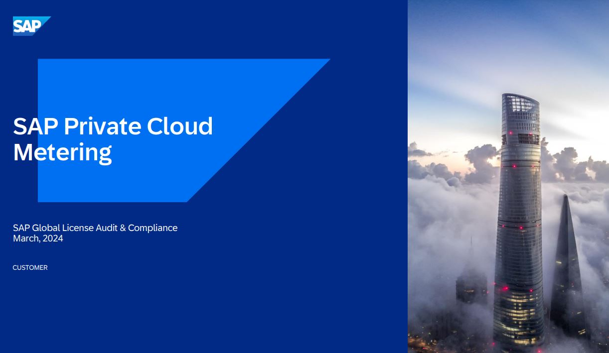 SAP Private Cloud Metering